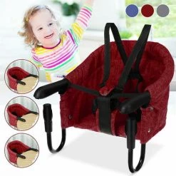 OCXIN Crochet Sur Chaise Avec Poche Arrière, Clip De Fixation Fixe Sur Chaise Haute, Siège D'alimentation Portable Pour Bébé Pour La Maison Et Les Voyages, Siège D'appoint Portable Pour Bébé