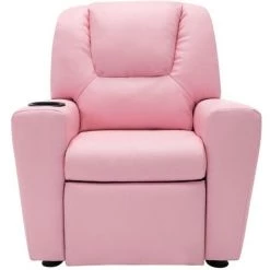 LES TENDANCES Fauteuil Inclinable Pour Enfants Similicuir Rose -Assise pour enfant Soldes 66888556 3