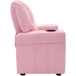 LES TENDANCES Fauteuil Inclinable Pour Enfants Similicuir Rose -Assise pour enfant Soldes 66888556 4