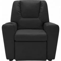 LES TENDANCES Fauteuil Inclinable Pour Enfants Similicuir Noir -Assise pour enfant Soldes 66888558 3