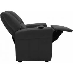 LES TENDANCES Fauteuil Inclinable Pour Enfants Similicuir Noir -Assise pour enfant Soldes 66888558 5