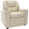 LES TENDANCES Fauteuil Inclinable Pour Enfants Similicuir Blanc Crème -Assise pour enfant Soldes 66888560 1