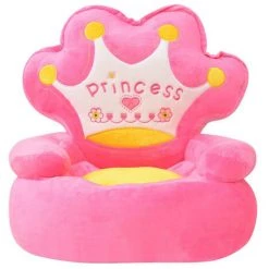 LES TENDANCES Chaise En Peluche Pour Enfants Princesse Rose -Assise pour enfant Soldes 66903962 3