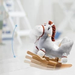 QERSTA Animal à Bascule En Peluche, Chaise à Bascule Pour Enfants, Balançoire En Peluche Pour Bébés Et Tout-petits, Cadeau à Bascule Pour Les Enfants De 18 à 36 Mois -Assise pour enfant Soldes 67646252 4