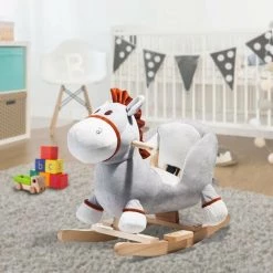 QERSTA Animal à Bascule En Peluche, Chaise à Bascule Pour Enfants, Balançoire En Peluche Pour Bébés Et Tout-petits, Cadeau à Bascule Pour Les Enfants De 18 à 36 Mois -Assise pour enfant Soldes 67646252 5