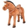 VidaXL Jouet En Peluche Cheval Marron - Brun