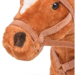 VidaXL Jouet En Peluche Cheval Marron - Brun -Assise pour enfant Soldes 7187699 4