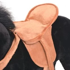 VidaXL Jouet En Peluche Cheval Noir - Noir -Assise pour enfant Soldes 7187700 5