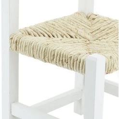 AUBRY GASPARD Chaise Enfant En Bois Teinté Blanc Vieilli Blanc - Blanc -Assise pour enfant Soldes 7481153 4