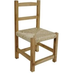 AUBRY GASPARD Chaise Enfant En Bois Naturel Naturel - Naturel