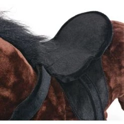 VidaXL Jouet En Peluche Cheval Marron Et Noir XXL - Brun -Assise pour enfant Soldes 7751232 5