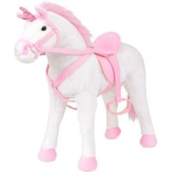 VidaXL Jouet En Peluche Licorne Blanc Et Rose XXL - Blanc