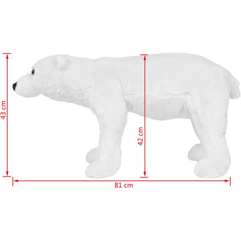 VidaXL Jouet En Peluche Ours Polaire Blanc XXL - Blanc 6 VidaXL Jouet En Peluche Ours Polaire Blanc XXL - Blanc – Image 4