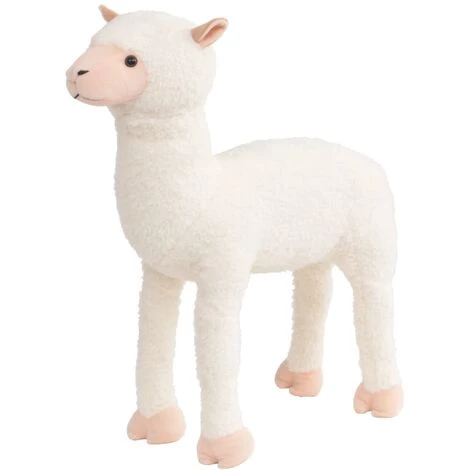 VidaXL Jouet En Peluche Alpaga Blanc XXL - Blanc 3 VidaXL Jouet En Peluche Alpaga Blanc XXL - Blanc