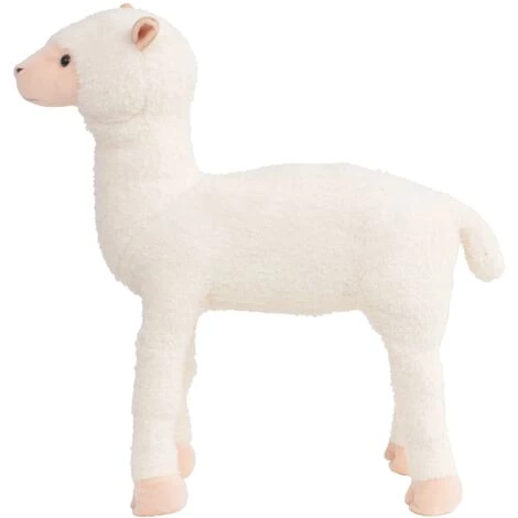 VidaXL Jouet En Peluche Alpaga Blanc XXL - Blanc 4 VidaXL Jouet En Peluche Alpaga Blanc XXL - Blanc – Image 2