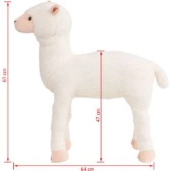 VidaXL Jouet En Peluche Alpaga Blanc XXL - Blanc 11 VidaXL Jouet En Peluche Alpaga Blanc XXL - Blanc -Assise pour enfant Soldes 7766136 5
