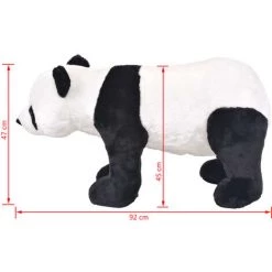 VidaXL Jouet En Peluche Panda Noir Et Blanc XXL - Noir -Assise pour enfant Soldes 7766137 5
