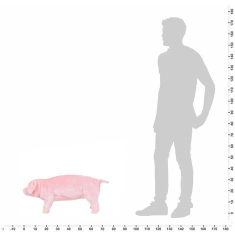 VidaXL Jouet En Peluche Cochon Rose XXL - Rose 6 VidaXL Jouet En Peluche Cochon Rose XXL - Rose – Image 4