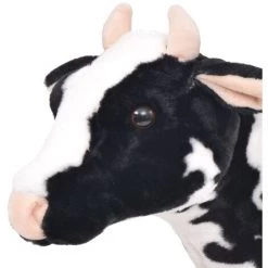 VidaXL Jouet En Peluche Vache Noir Et Blanc XXL - Noir -Assise pour enfant Soldes 7766140 3
