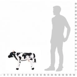 VidaXL Jouet En Peluche Vache Noir Et Blanc XXL - Noir -Assise pour enfant Soldes 7766140 4