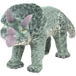 VidaXL Jouet En Peluche Dinosaure Tricératops Vert XXL - Vert