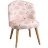 AUBRY GASPARD Chaise Enfant En Coton Et Bois Cygne Rose Rose - Rose